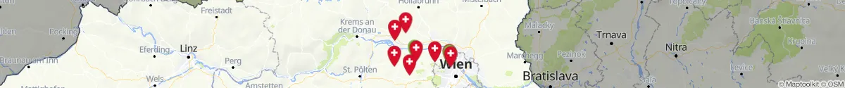 Kartenansicht für Apotheken-Notdienste in der Nähe von Tulln (Niederösterreich)